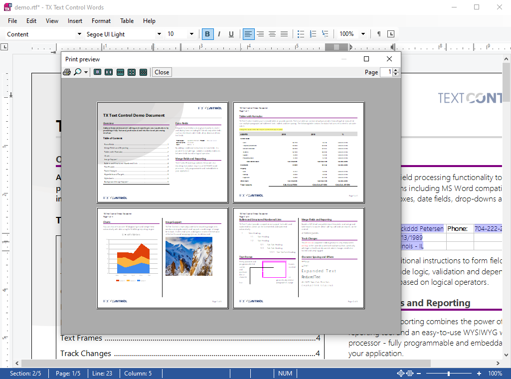 Fully featured printing Fully featured printing