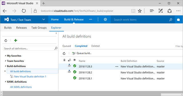 Using TX Text Control .NET with Visual Studio Team Services (VSTS) Using TX Text Control .NET with Visual Studio Team Services (VSTS)