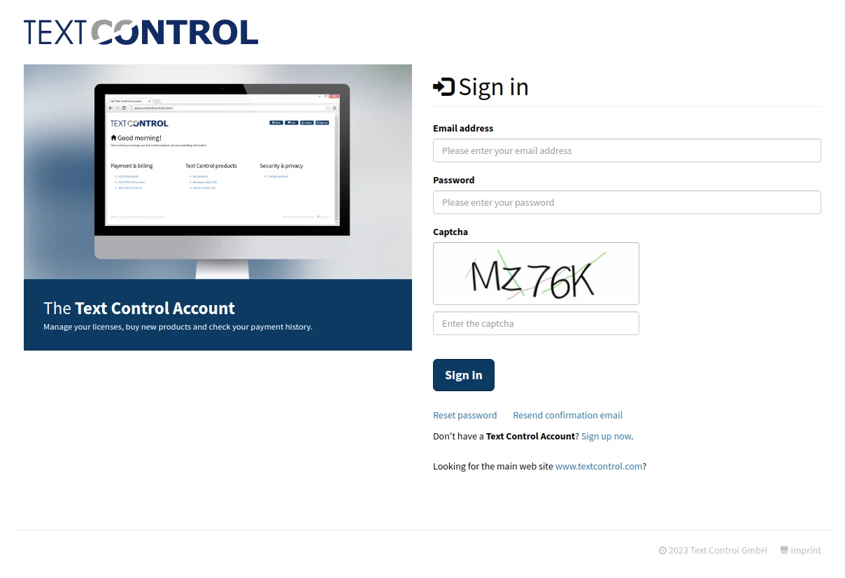 Text Control Store Sign In Dialog Text Control Store Sign In Dialog