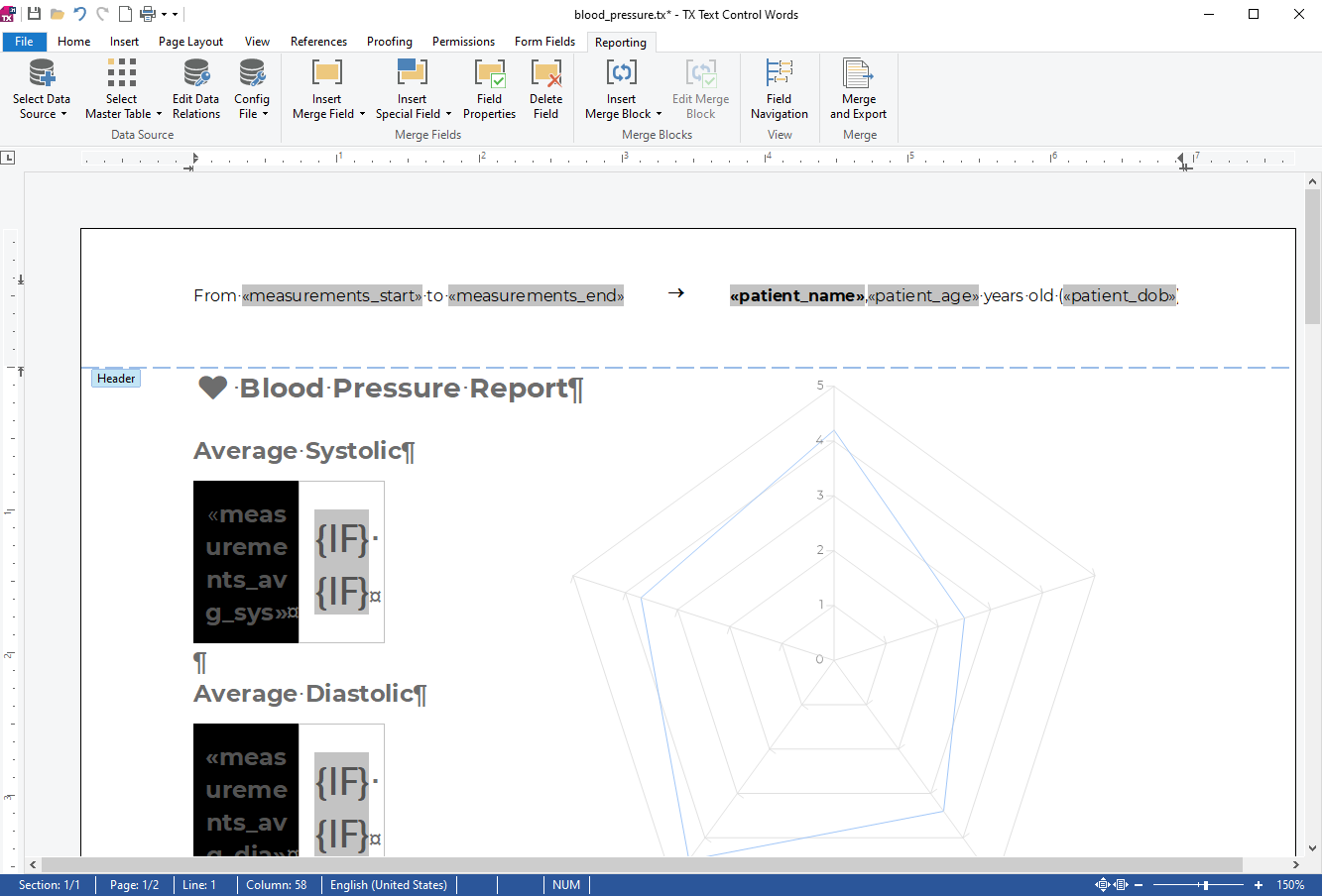 Healthcare Report with TX Text Control