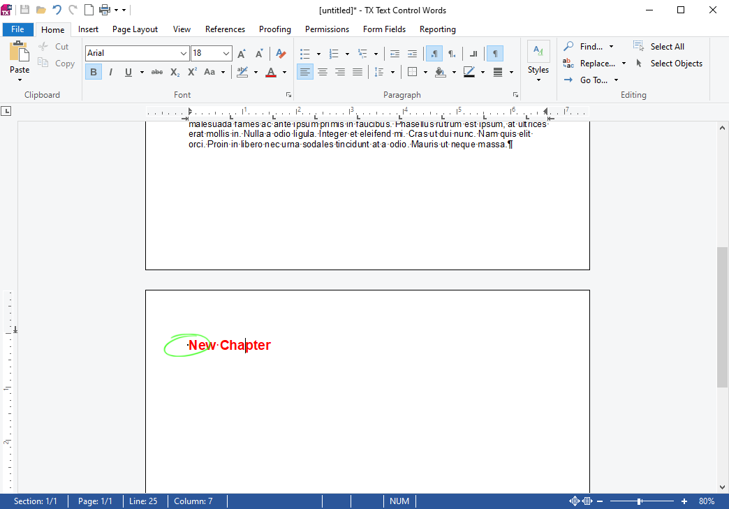Page Breaks in TX Text Control