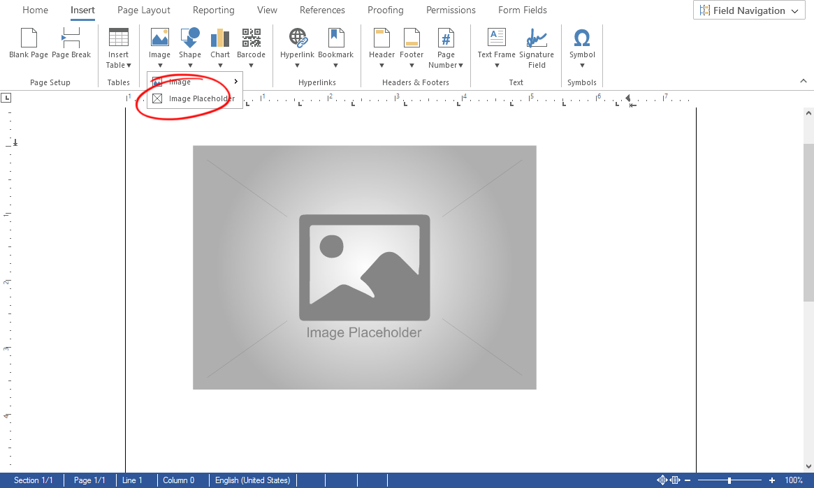 Creating placeholders with TX Text Control Creating placeholders with TX Text Control