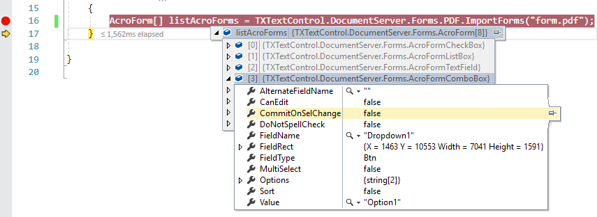 AcroForms in TX Text Control