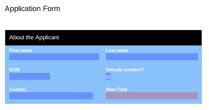 Template Change Example