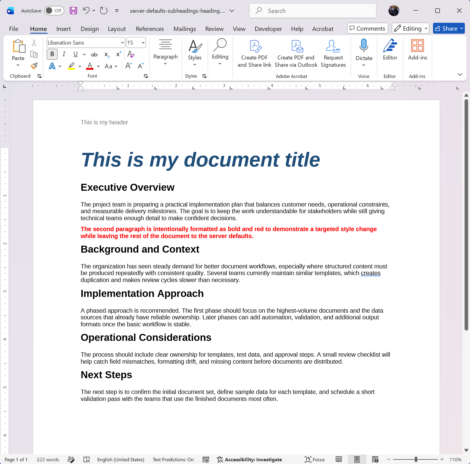Sample document