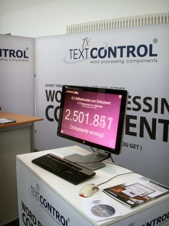 TX Text Control booth at Basta! 2009 TX Text Control booth at Basta! 2009