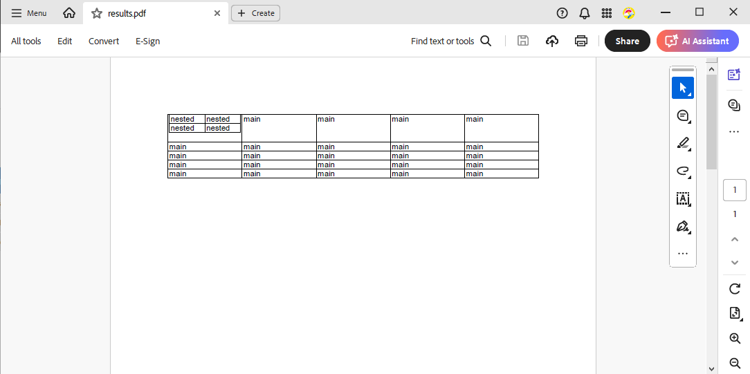 Tables in TX Text Control