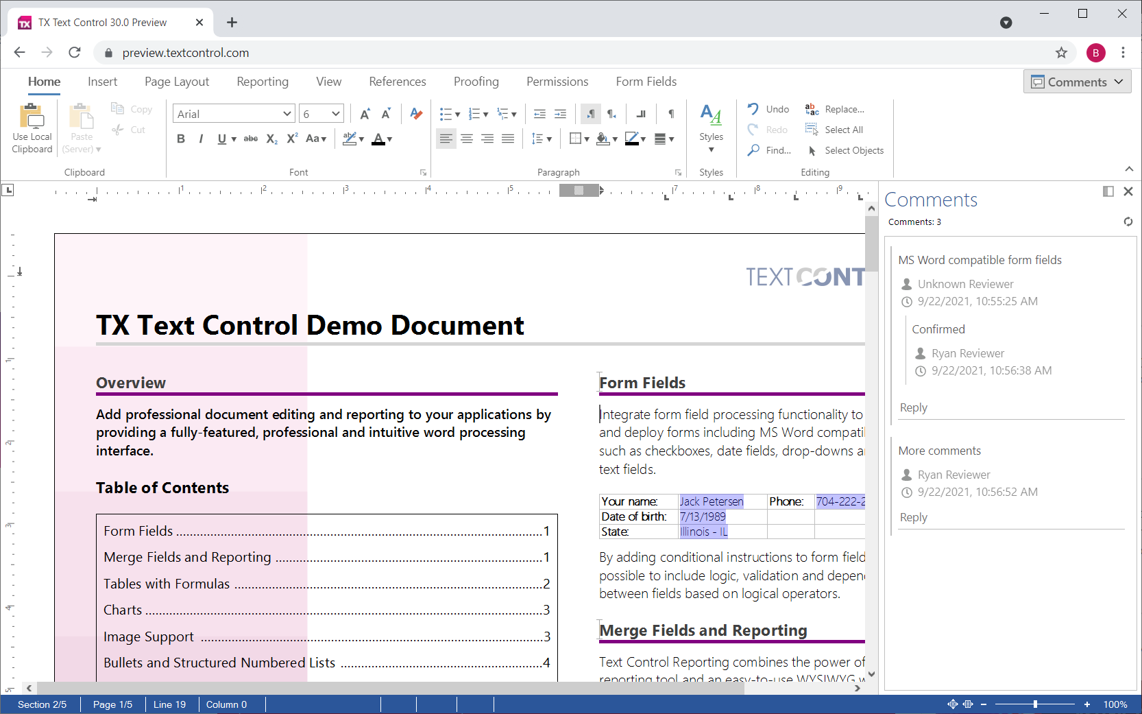 TX Text Control Preview TX Text Control Preview