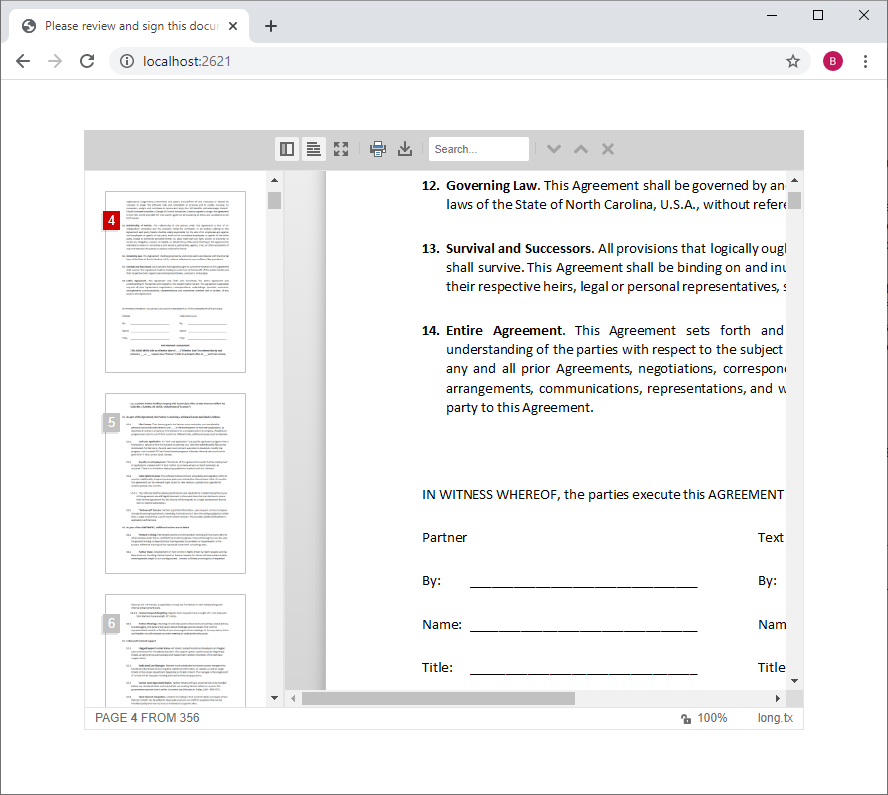 TX Text Control MVC DocumentViewer