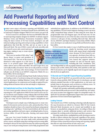 HTML5: Press coverage in SD Times