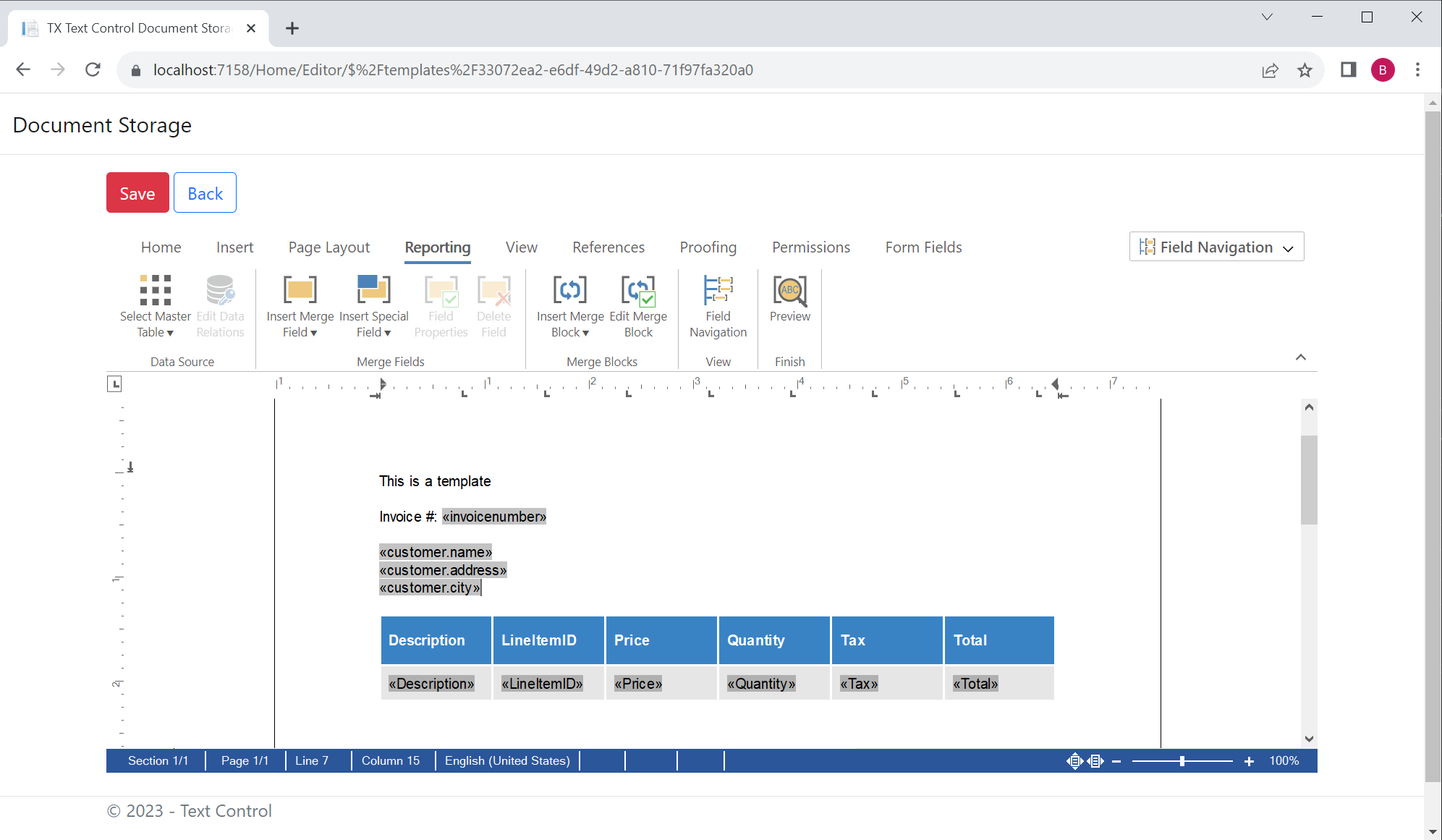 Creating documents with TX Text Control