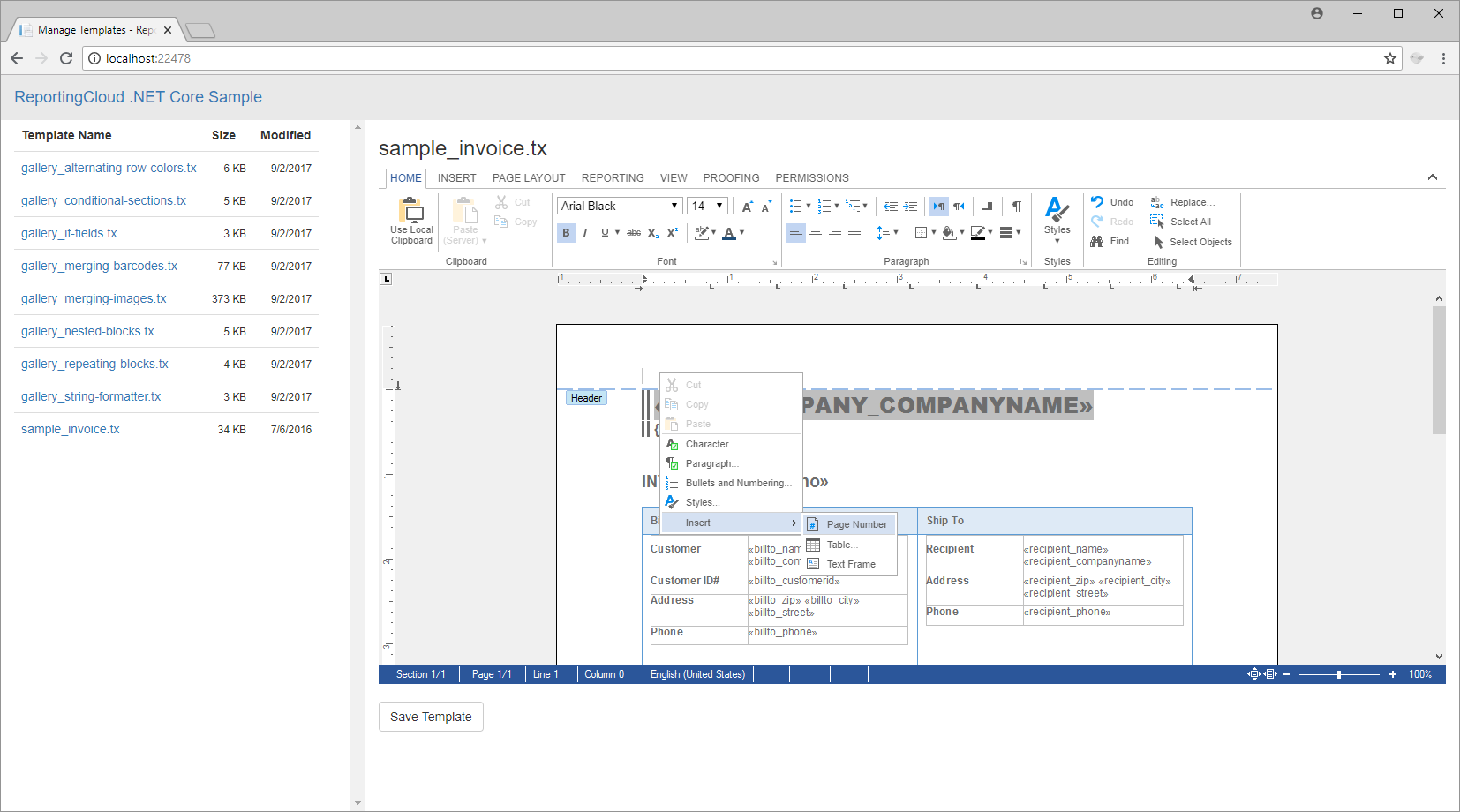 ASP.NET Core Web Application