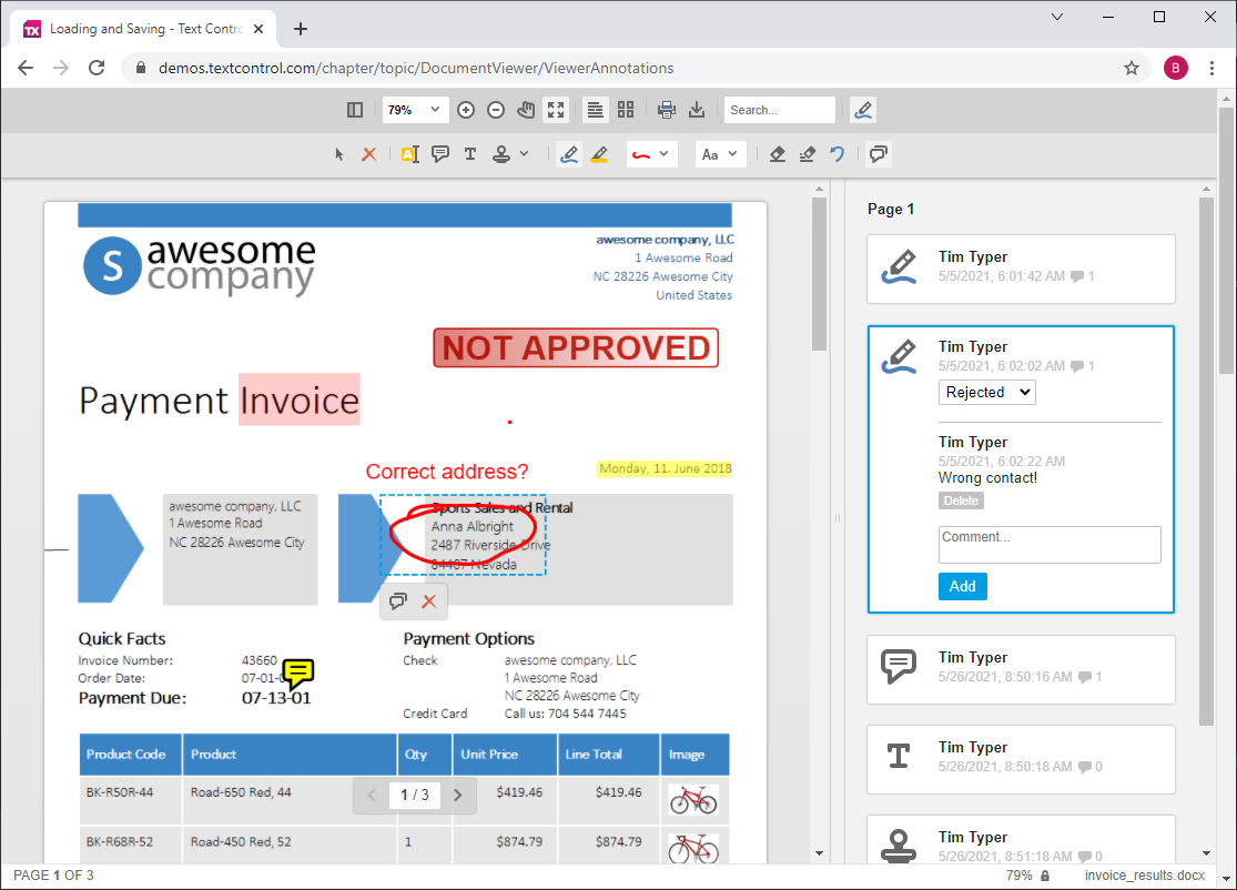 Text Control Document Viewer