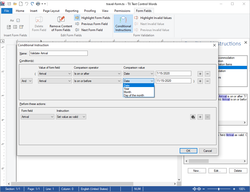 Form field logic and validation Form field logic and validation
