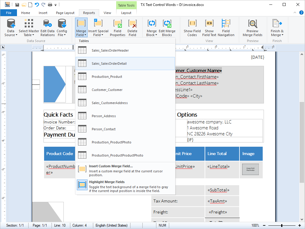 Reporting and Mail Merge Reporting and Mail Merge