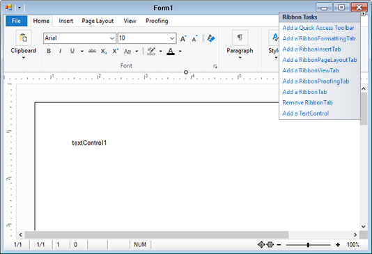 Visual Studio toolbox TX Text Control X14 Visual Studio toolbox TX Text Control X14