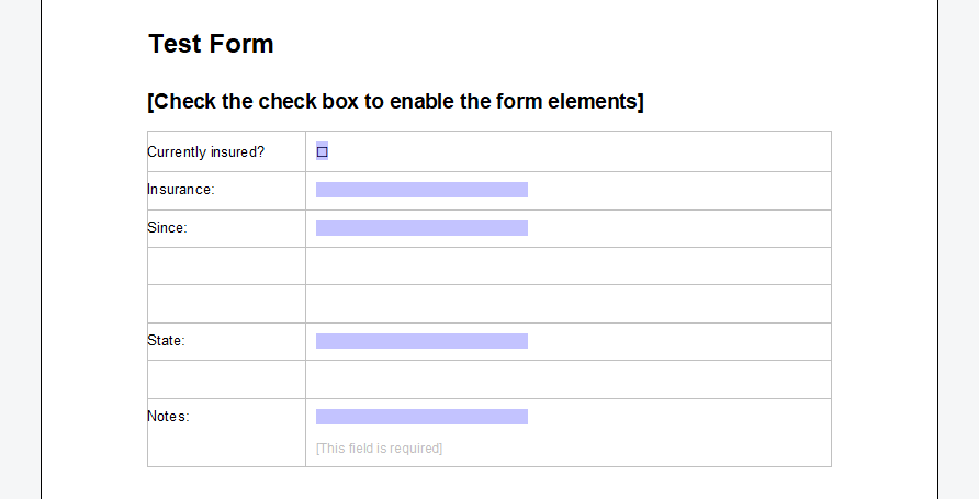 Form Template