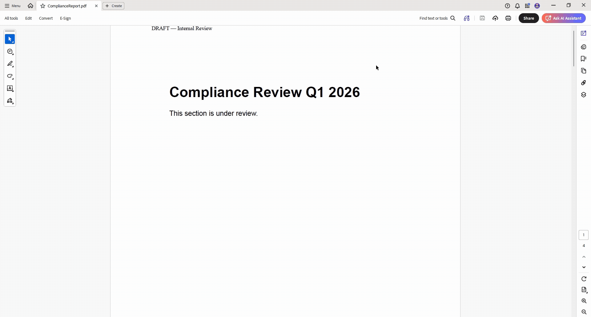 PDF Compliance Report generated with IronPDF