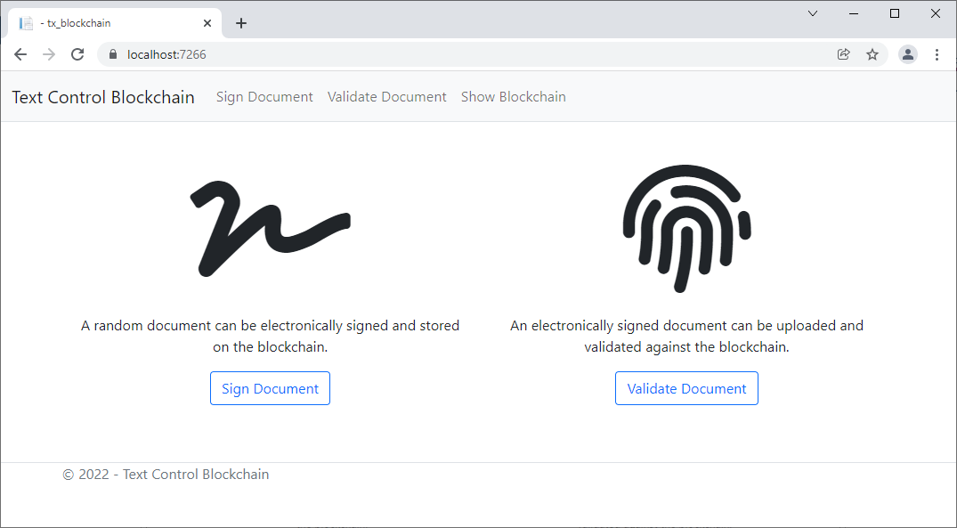 TX Text Control Blockchain