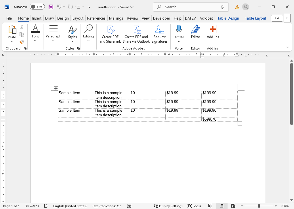 Created document with TX Text Control Created document with TX Text Control