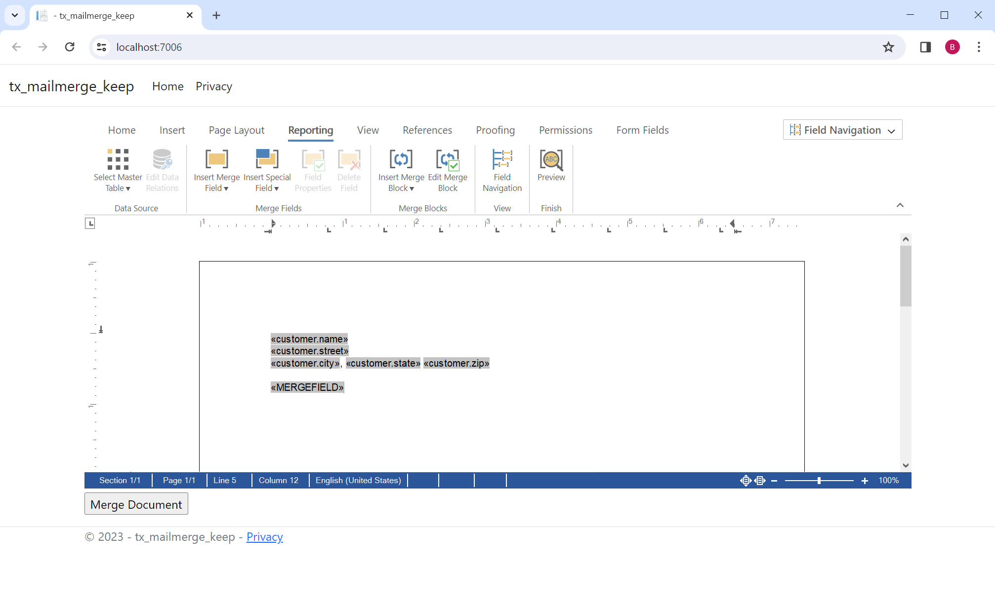 Creating documents with TX Text Control