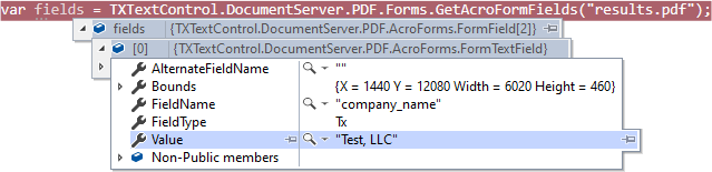 Form fields in TX Text Control Form fields in TX Text Control