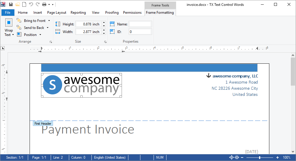 TX Text Control Ribbon