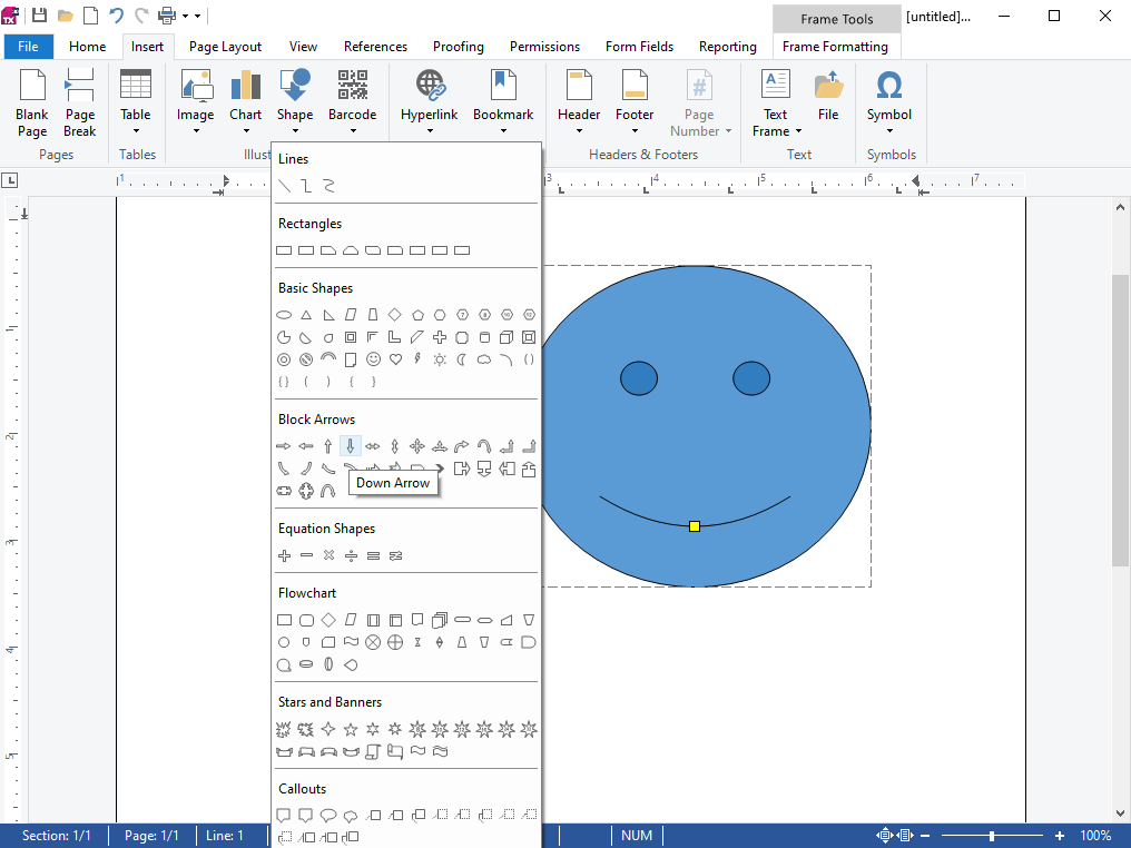 Shapes and drawings Shapes and drawings