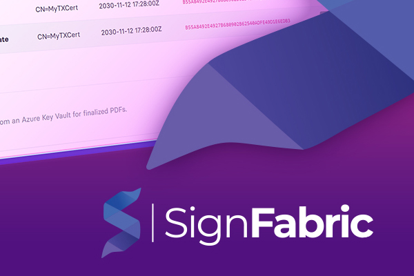 Introducing SignFabric: An Enterprise-Ready E-Sign Platform Built with TX Text Control Introducing SignFabric: An Enterprise-Ready E-Sign Platform Built with TX Text Control