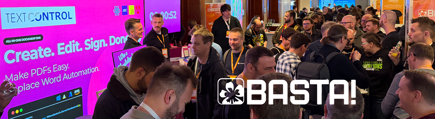 Text Control at BASTA! Spring 2026 in Frankfurt