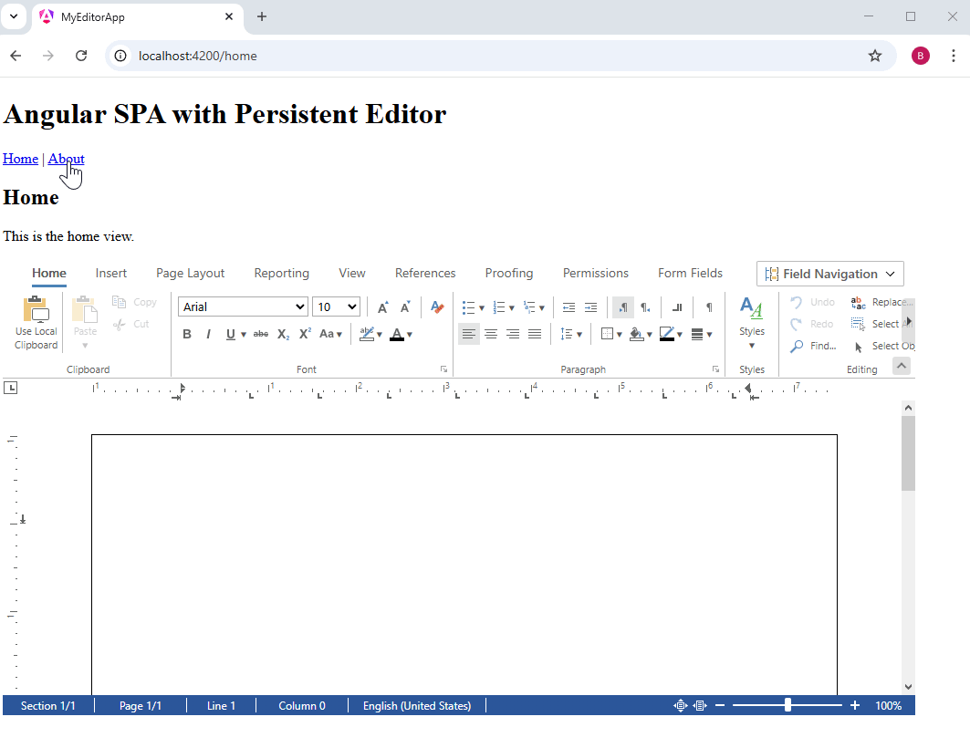 Persistent Document Editor Angular Persistent Document Editor Angular