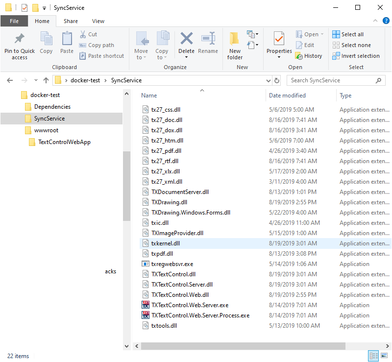 Folder structure