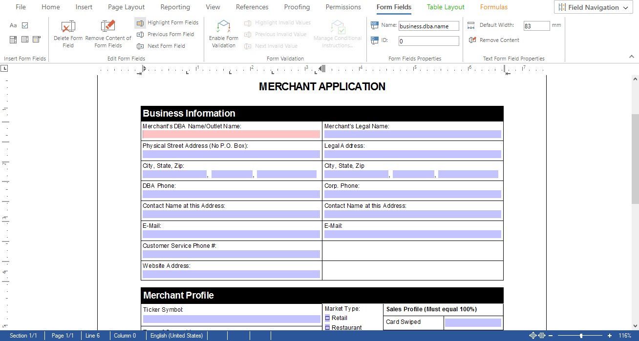 TX Text Control Document Editor