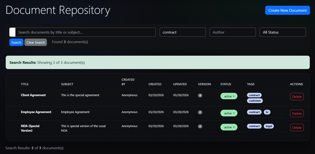 Search Functionality