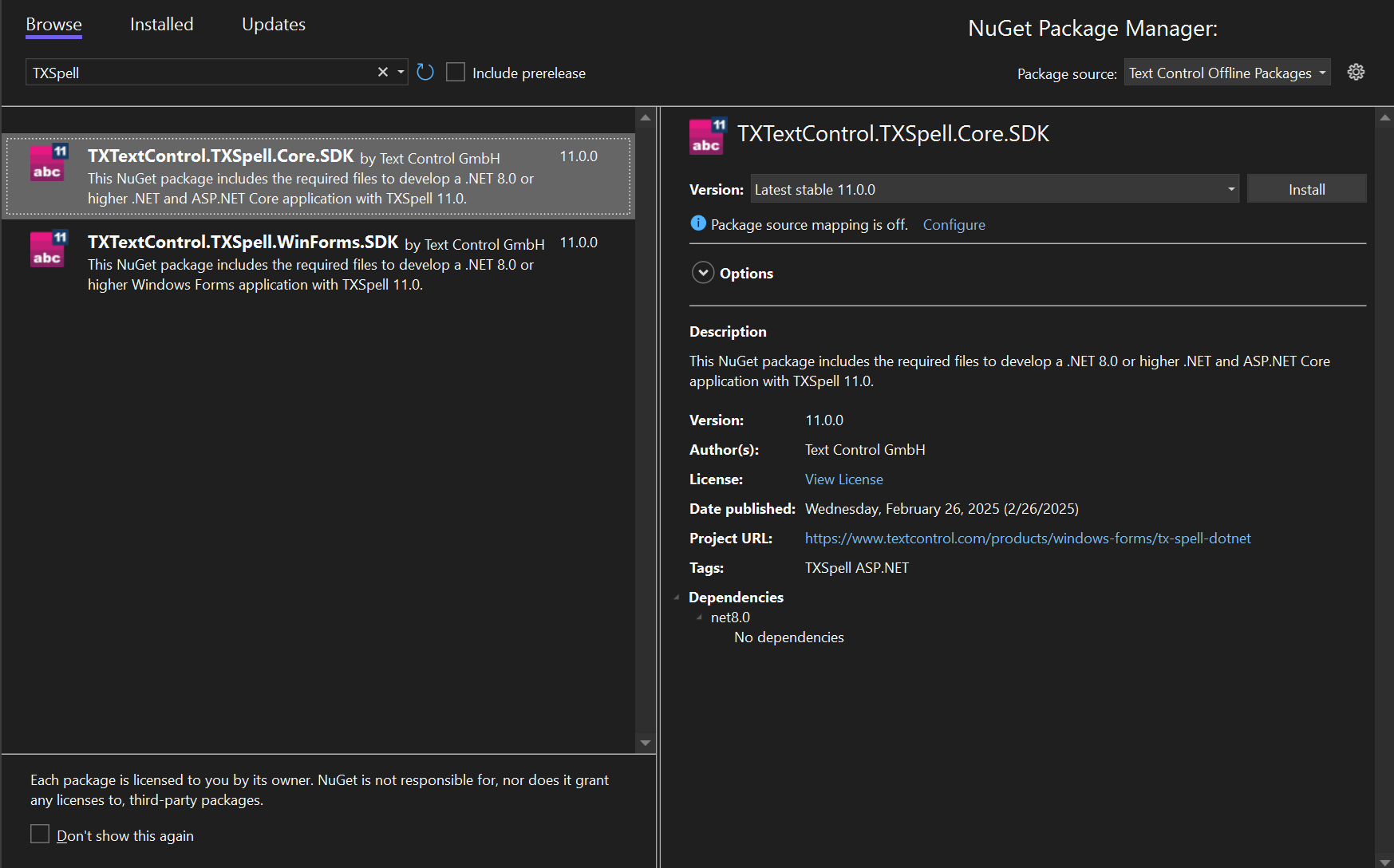 Server NuGet packages Server NuGet packages