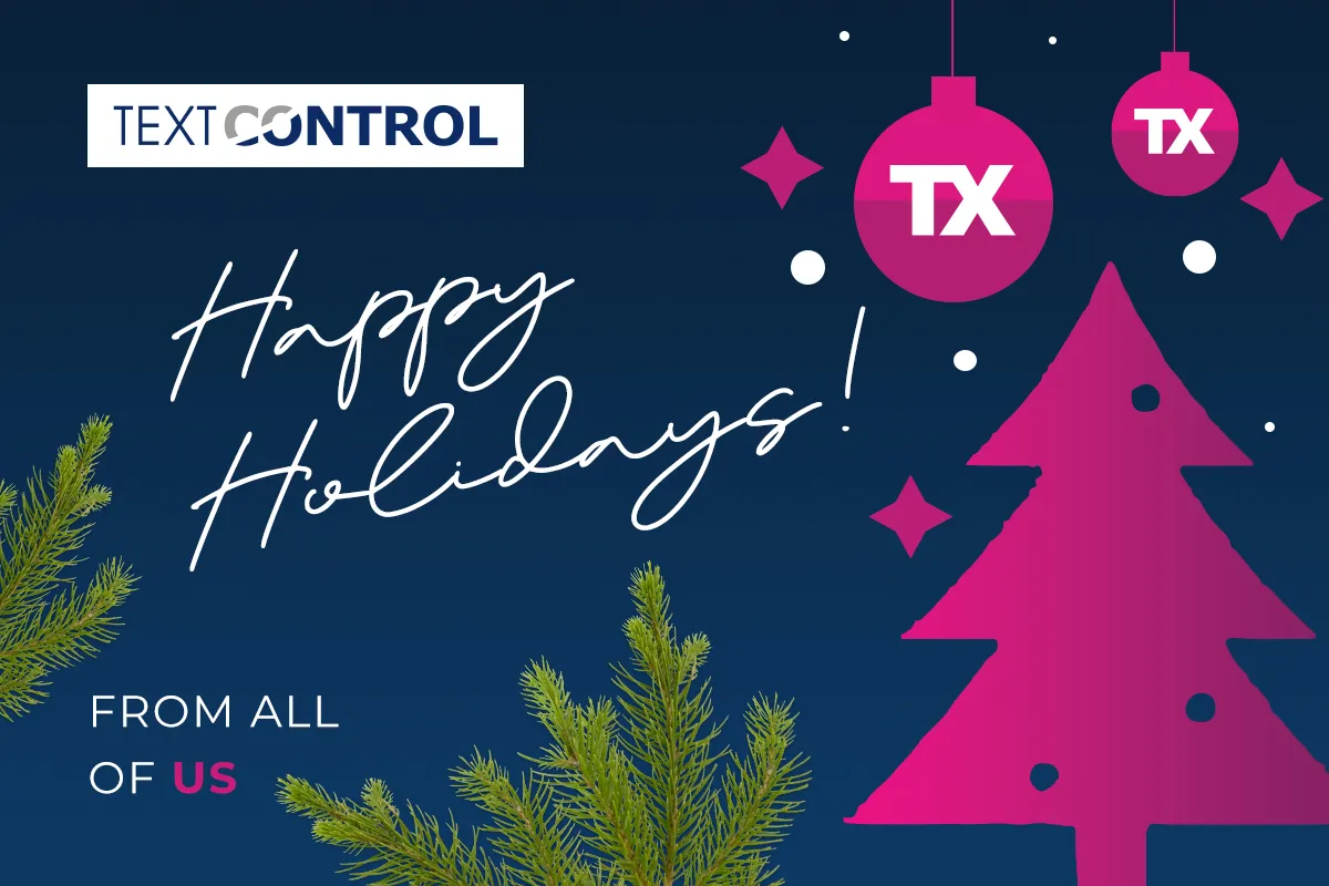 Text Control Happy Holidays Text Control Happy Holidays