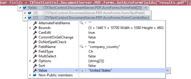 Form fields in TX Text Control Form fields in TX Text Control
