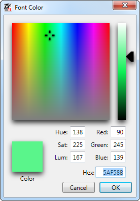 TX Text Control Color Picker