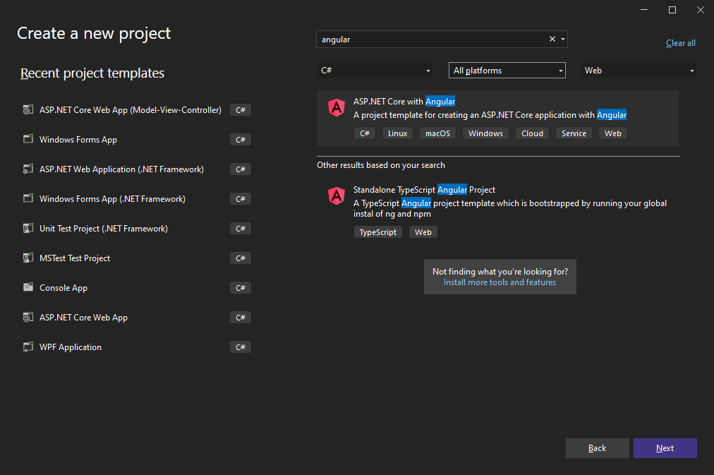 Creating the application
