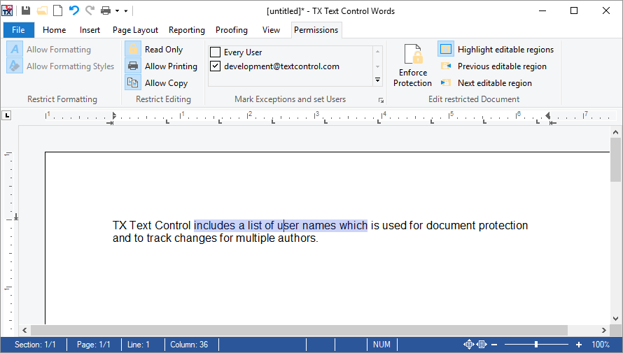 Document Permissions