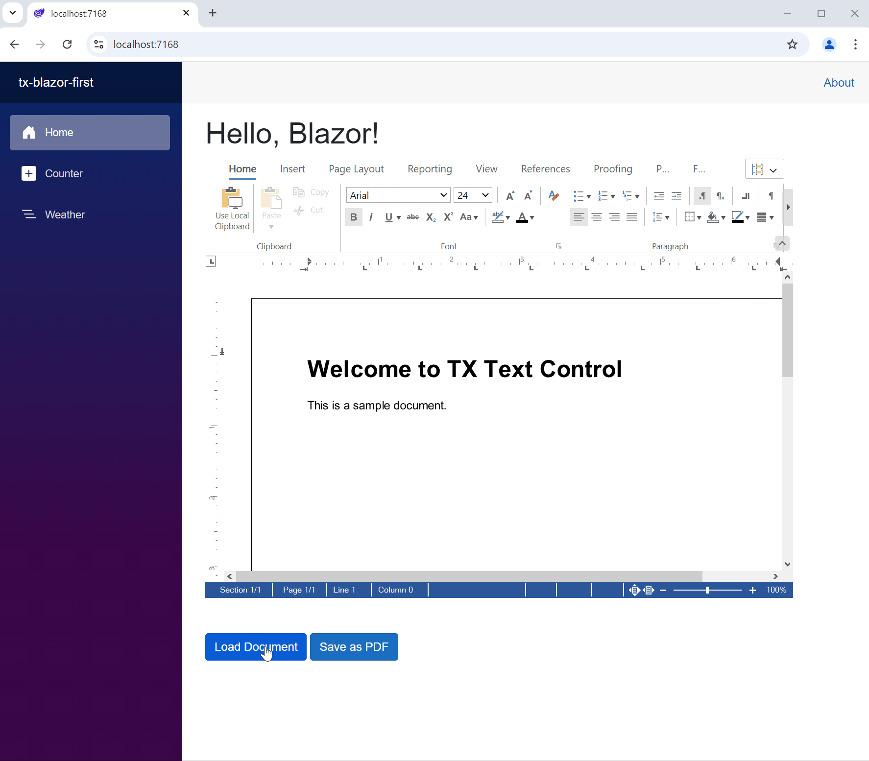 Blazor Text Control Document Editor Blazor Text Control Document Editor