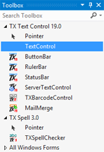 TX Text Control X9 in Visual Studio
