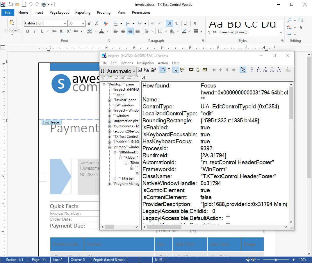 Access TextControl with UI Automation Access TextControl with UI Automation