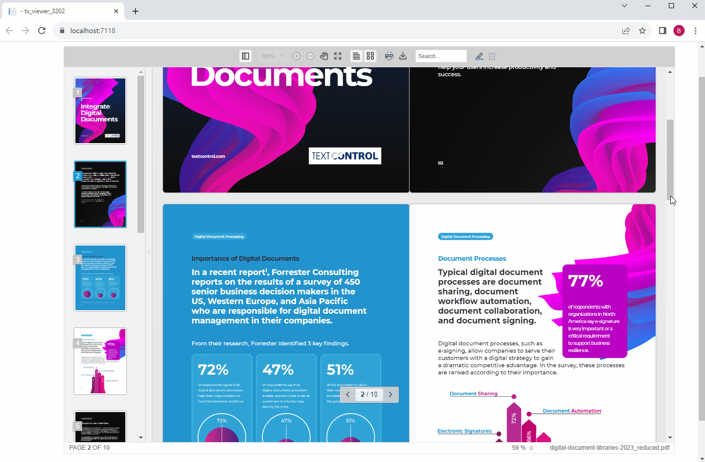 PDF Viewer ASP.NET Core C#