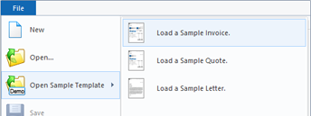 Open sample template