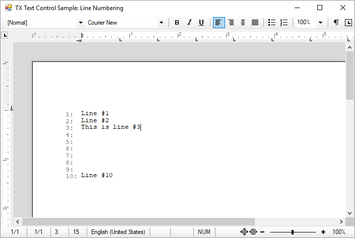 Line numbering in Windows Forms