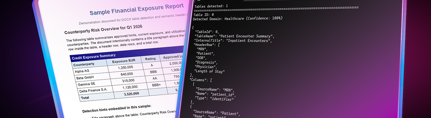 Extracting Structured Table Data from DOCX Word Documents in C# .NET with Domain-Aware Table Detection