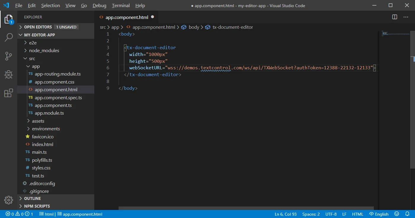 Creating the application Creating the application