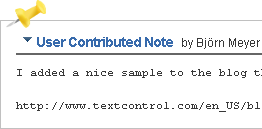 User note User note