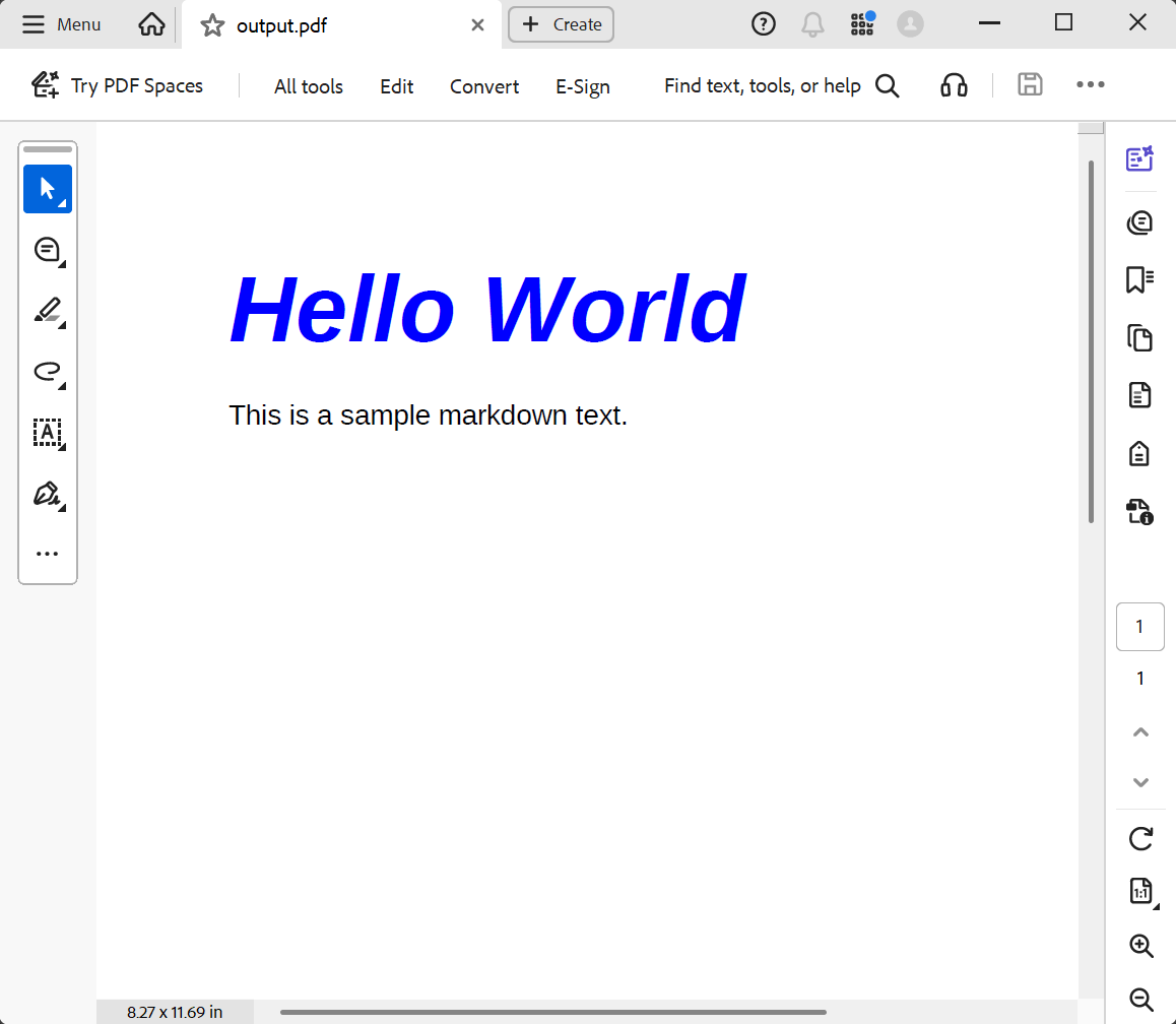 Changed styles example